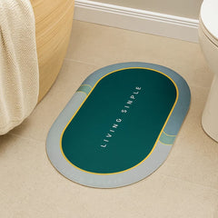 Tapete baño ovalado verde “LIVING SIMPLE” 40×60 cm