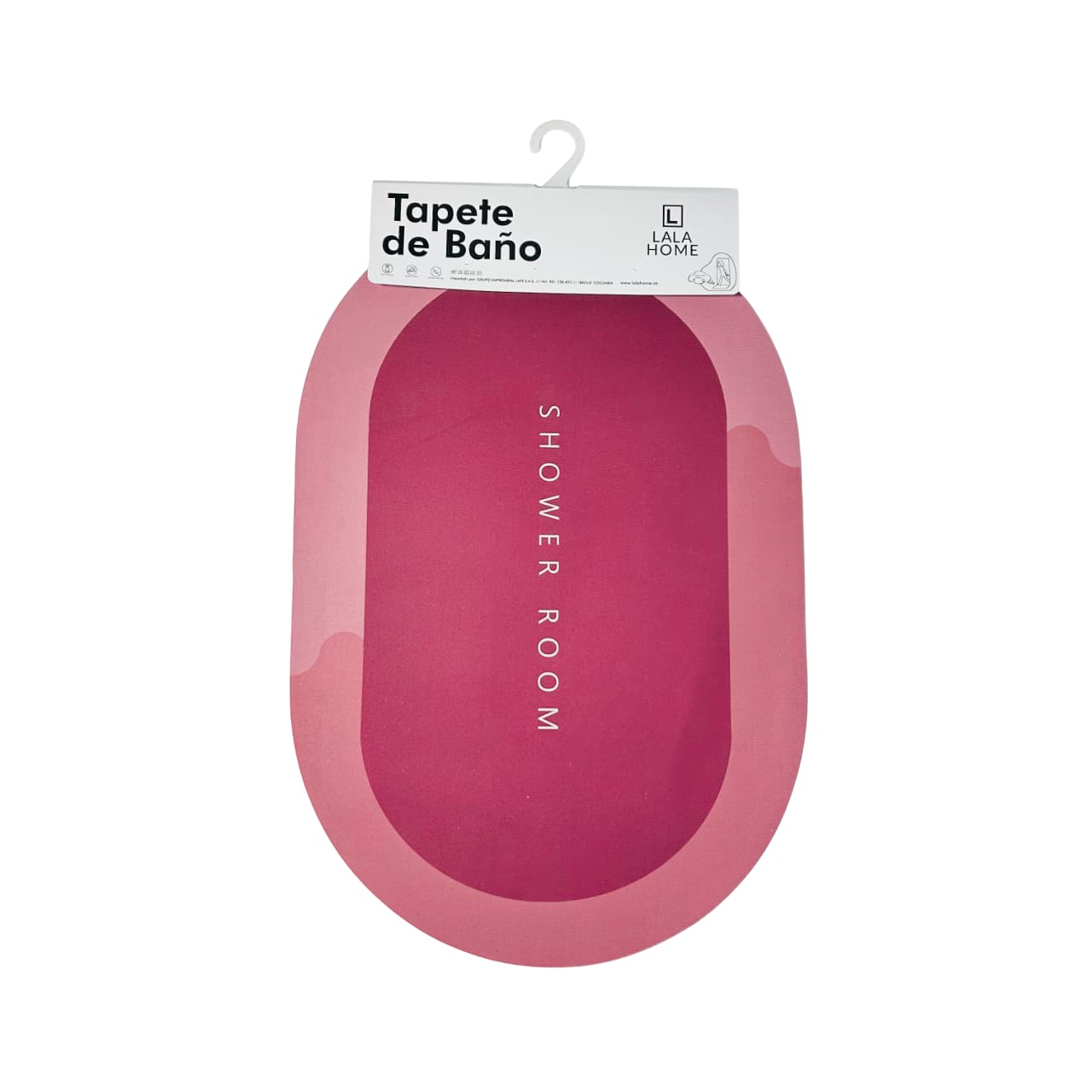 Tapete baño ovalado 40×60 cm rosa