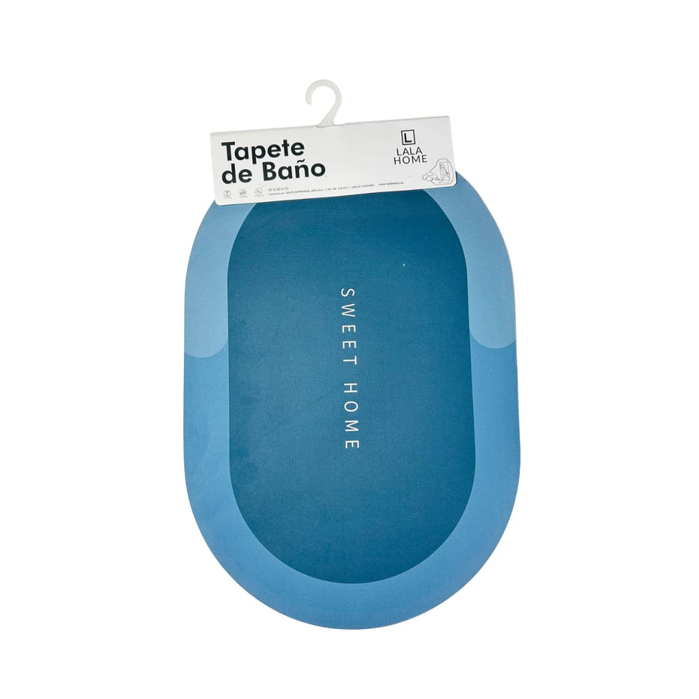 Tapete baño azul 40×60 cm ovalado
