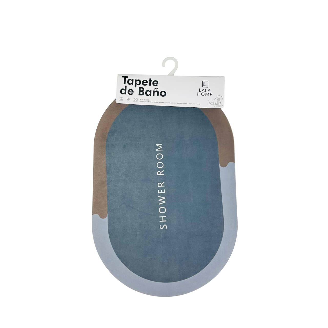 Tapete baño ovalado 40×60 cm marrón