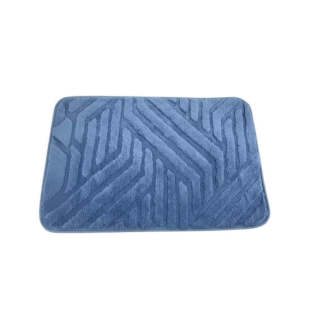 Tapete azul con líneas en relieve para ducha o lavabo