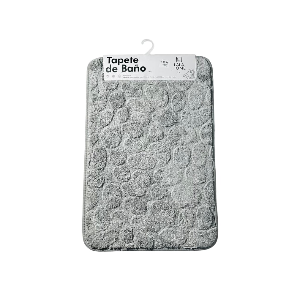 Tapete de piso antideslizante para baño en tonos neutros