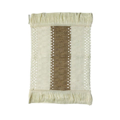 Individual Rectangular Mimbre Natural 30×45cm Diseño Bicolor