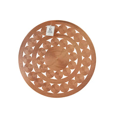 Individual Redondo En PVC 38cm Diseño Flor En Círculos