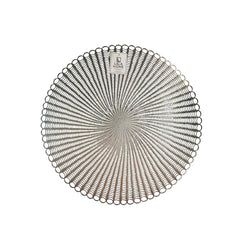 Individual Redondo En PVC 38cm Diseño Trenzado Dorado