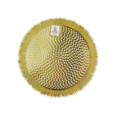 Individual Redondo 38cm En PVC Con Puntas En Flecos