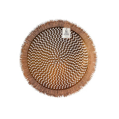 Individual Redondo 38cm En PVC Con Puntas En Flecos