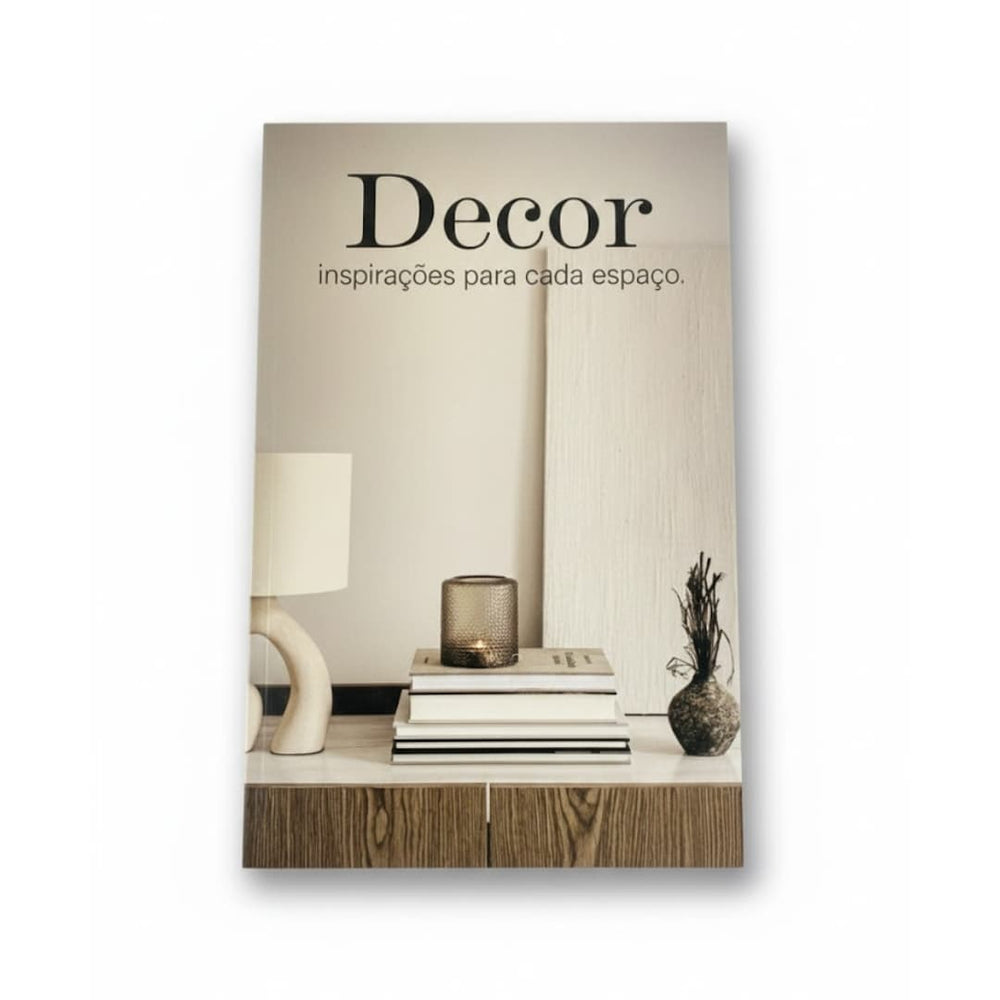 Vista frontal de libro decorativo con estilo contemporáneo