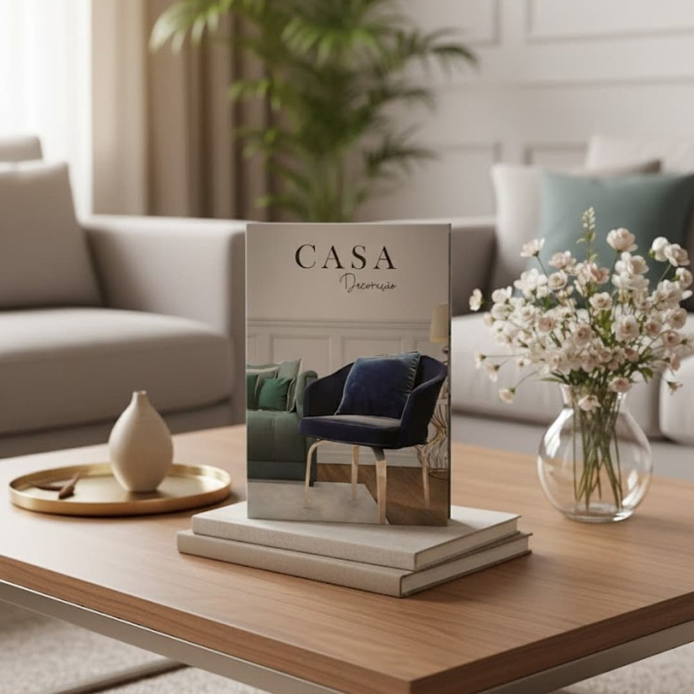 Libro decorativo estilo "Casa" 17x22 cm sobre fondo blanco