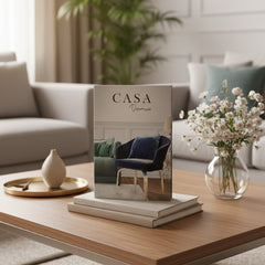 Libro decorativo estilo "Casa" 17x22 cm sobre fondo blanco