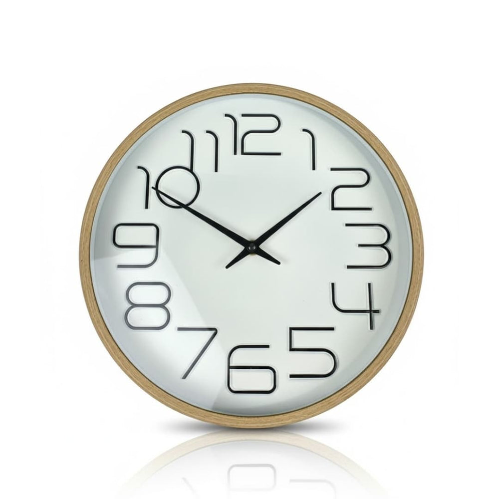 Reloj de pared en color marrón para oficina o sala