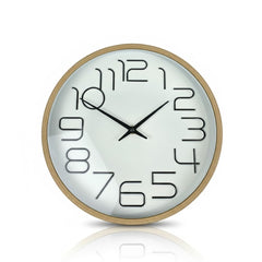 Reloj de pared en color marrón para oficina o sala