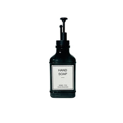 Dispensador negro de jabón 500 ml con etiqueta Hand Soap