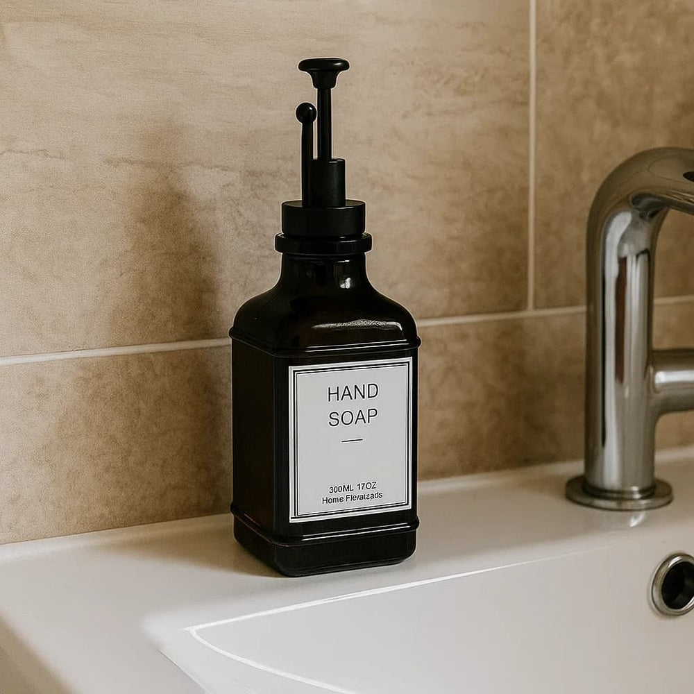 Dispensador de jabón negro diseño Hand Soap de 500 ml
