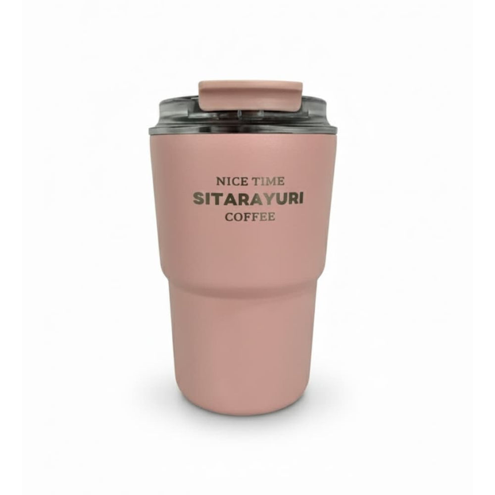 Termo rosa compacto con diseño moderno