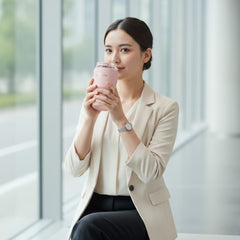 Termo rosa SITARAYURI 360 ml con tapa hermética deslizante