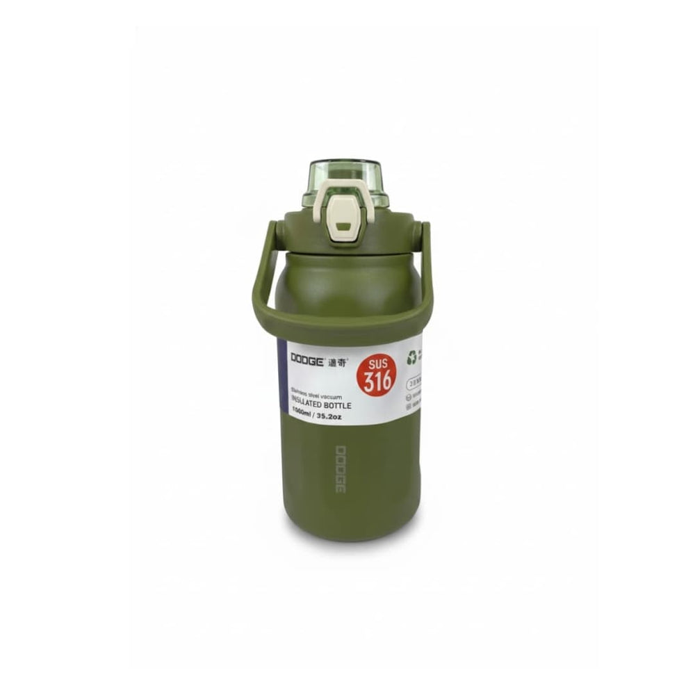 Termo verde DODGE acero inoxidable 1 L vista frontal