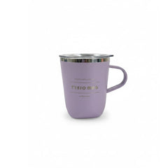 Mug color lila con oreja y tapa segura