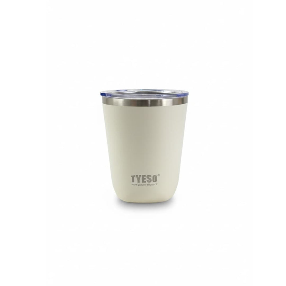 Mug blanco sin oreja con tapa hermética