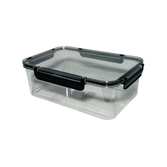 Recipiente Hermético Plástico Con Borde Negro Conservación De Alimentos