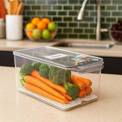 Organizador De Nevera Con Tapa En Acrílico 16 × 31 × 14.5cm