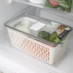 Organizador De Nevera Con Tapa En Acrílico 14.5 × 31.5 × 16cm