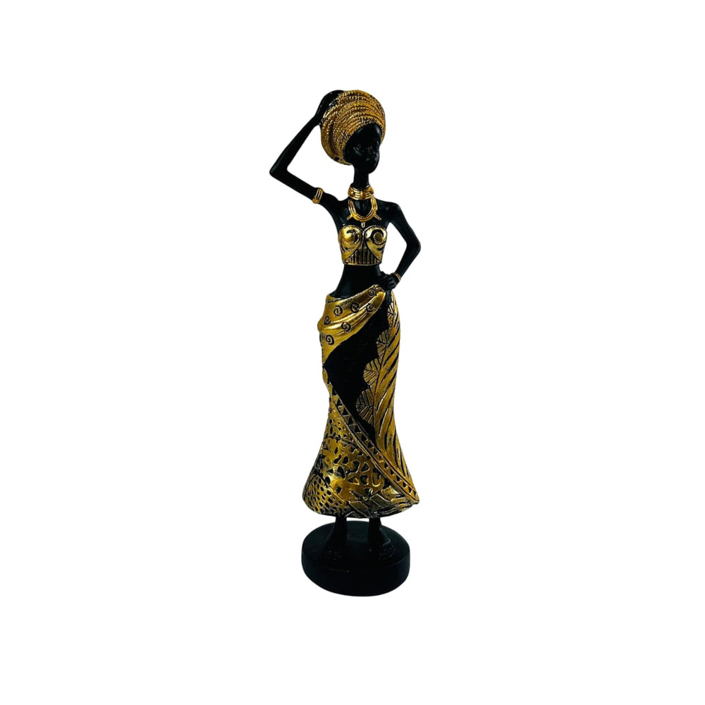 Escultura decorativa mujer africana