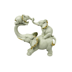 Figura decorativa elefantes familia unidos
