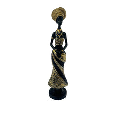 Estatua decorativa mujer africana elegante
