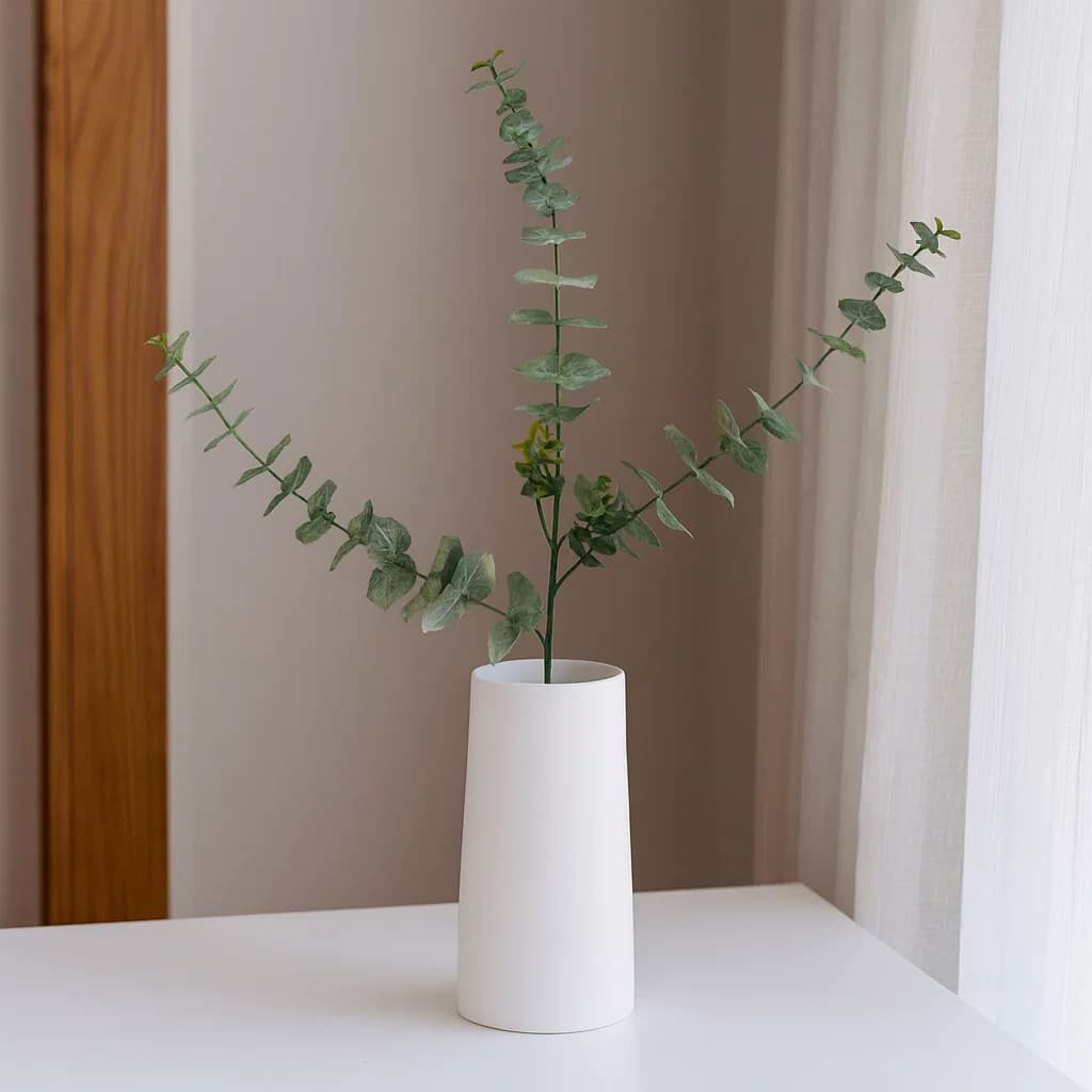 Rama decorativa eucalipto 76 cm flor artificial verde