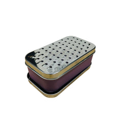 Rallador doble con recipiente colector color morado