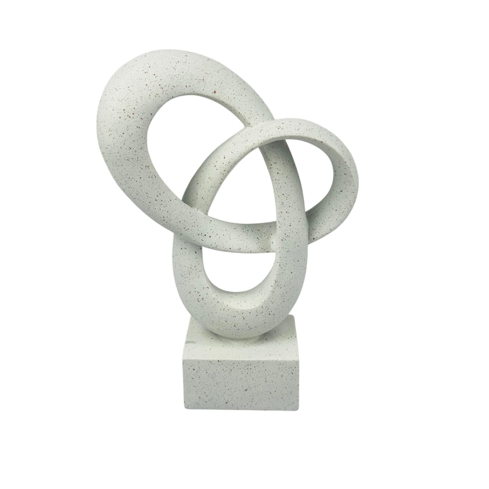 Escultura abstracta moderna blanca
