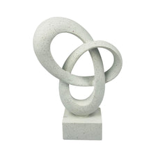 Escultura abstracta moderna blanca
