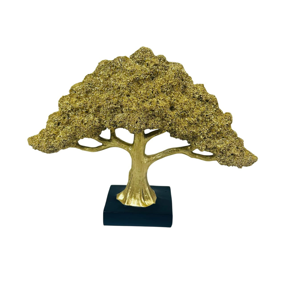 Escultura árbol de la vida dorado
