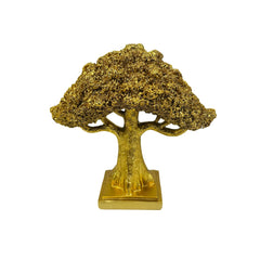 Escultura árbol de la vida dorado
