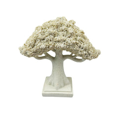 Escultura árbol de la vida blanco
