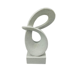 Escultura abstracta moderna blanca

