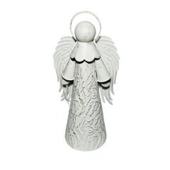 Figura Decorativa De Ángel Blanco 22×45cm