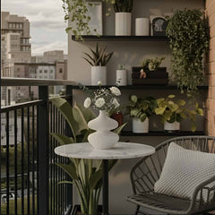 Florero De Cerámica Rústica Diseño Orgánico