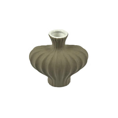 Florero De Cerámica Irregular 16.5×16.7cm Con Líneas