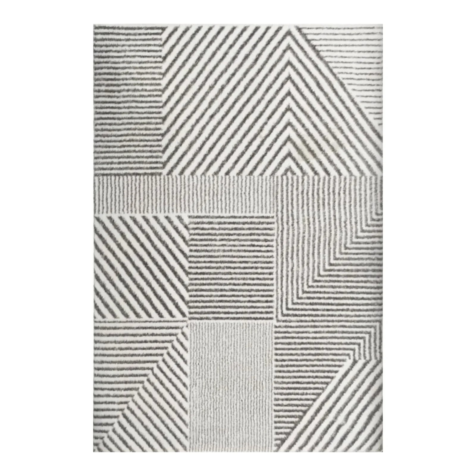 Alfombra Kabul 50×90 cm diseño geométrico en tonos neutros