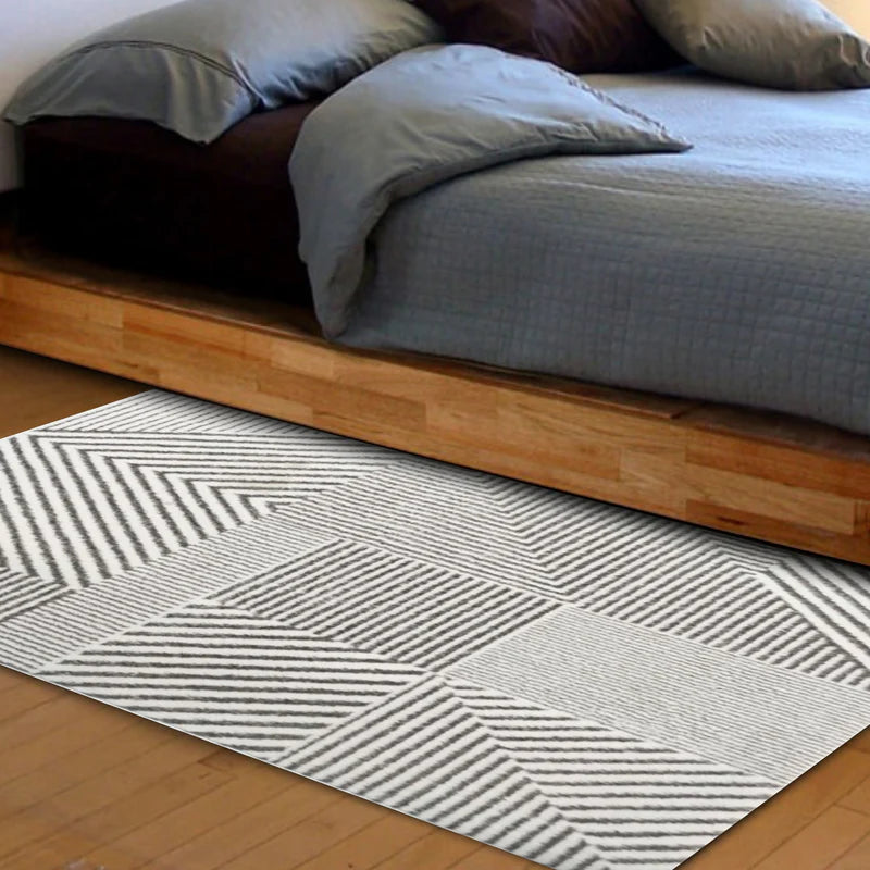 Alfombra Kabul 50×90 cm diseño geométrico en tonos neutros