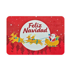 Alfombra navideña 40×60 cm con Santa y renos