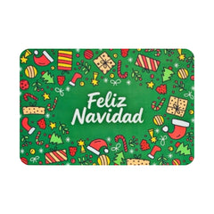 Tapete Decorativo 40x60 Cm diseño Feliz Navidad Verde