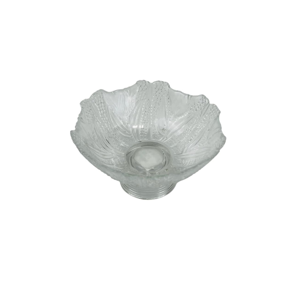 Bowl decorativo de vidrio con forma de flor