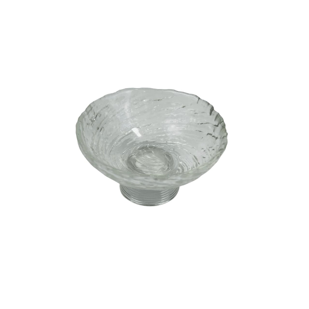 Bowl de vidrio con diseño en espiral remolino