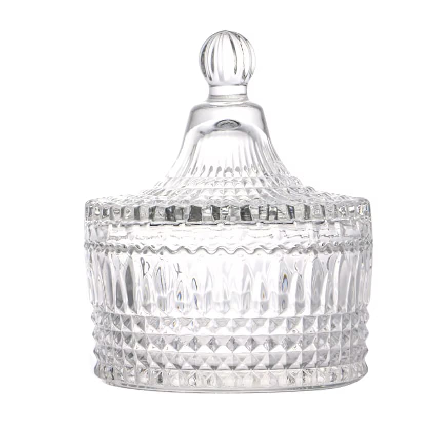 Recipiente tipo bombonera transparente 480 ml
