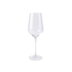 Copa de cristal transparente de 345 ml con diseño elegante y estilizado.