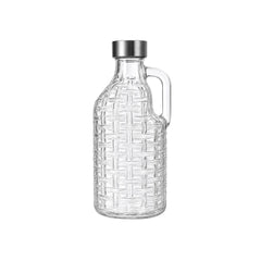 Botella de vidrio 100 ml con diseño trenzado