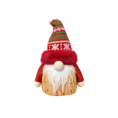 Gnomo decorativo navideño de 20 cm con gorro rojo